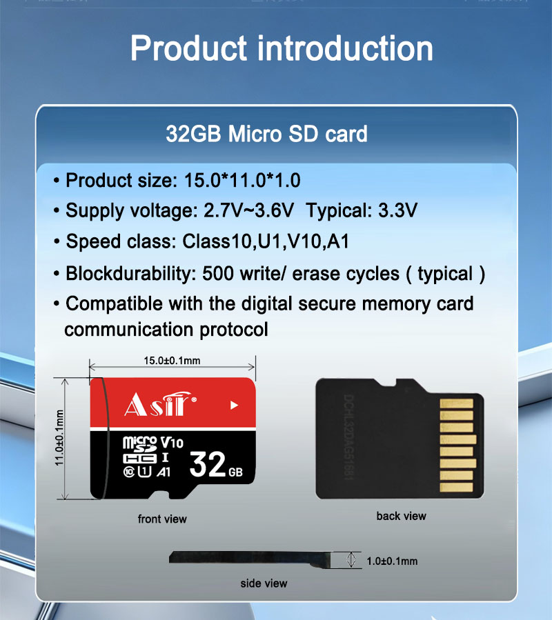 32GB U1 Micro SDHC card technical detail 1