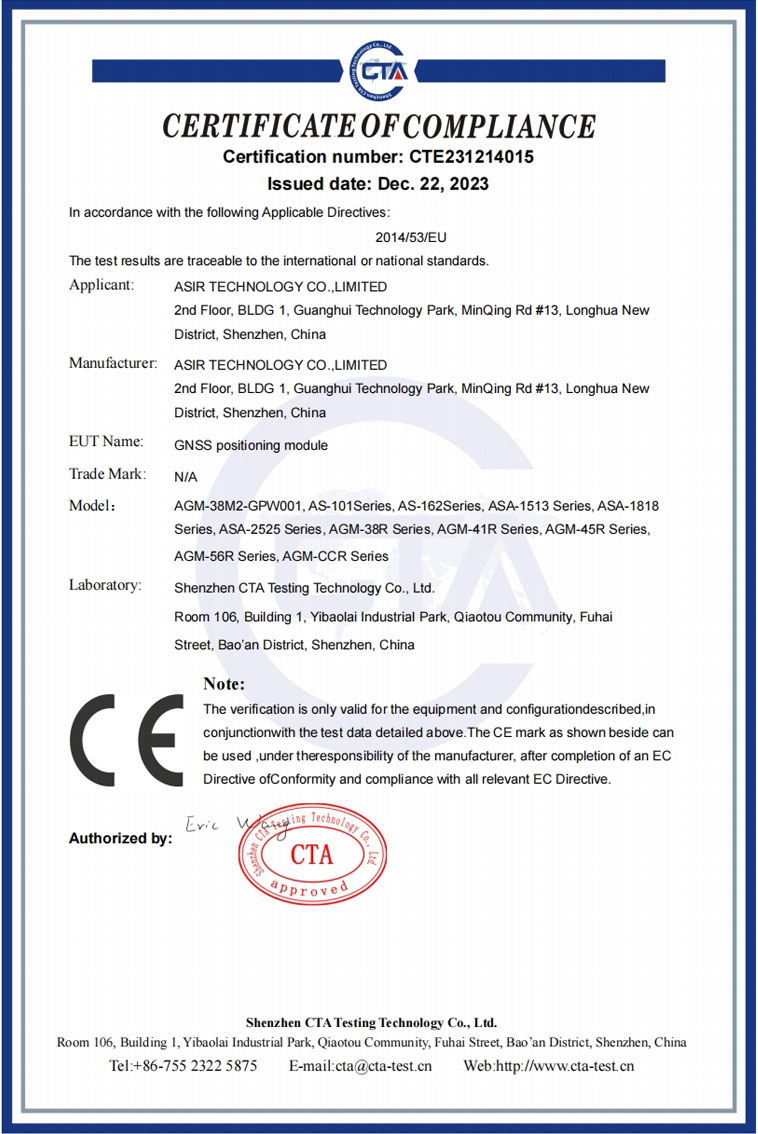 CE Certificate