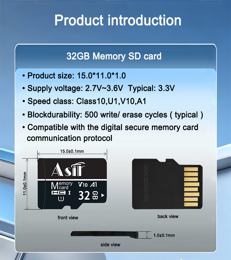 32GB U1 Memory SDHC card technical detail 1